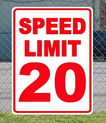 Ograničenje brzine 20 mph, usporeni znak, saobraćajni znakovi, 16 x 12 inča, vodootporan, izdržljiv, jednostavan