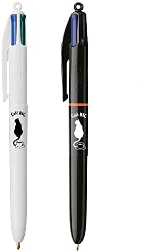 VELIKA 4C-CFWBJ2P hemijska olovka, četverovatna hemijska olovka, višebojna, 1.0, na bazi ulje, crna, mačka, crna i bijela baza, set od 2