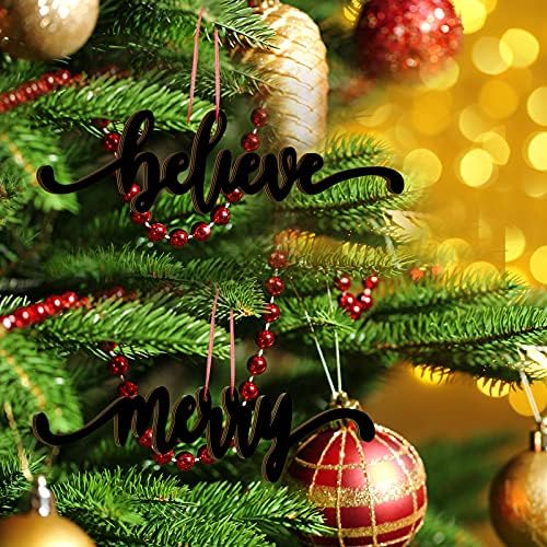 4 komada Božić drvena riječ Božić tema Tabela pismo znak Decor znak vjeruju Merry Noel Jolly znak za Božić