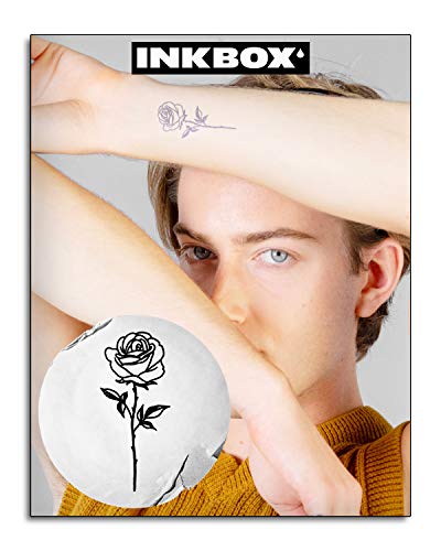 Inkbox Privremeni tetovaže, dugotrajnu privremenu tetovažu, uključuje samo jednu i geoprosce s Fornow Ink Vodootporno, traje 1-2 tjedna, tetovaže ruže i solarne sustav