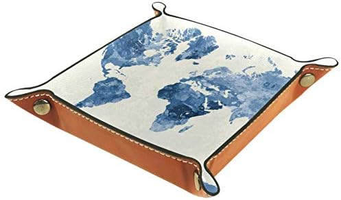 Lorvies World Map u akvarel plavom kutiju za skladištenje košara košara košara za kante za uredski dom