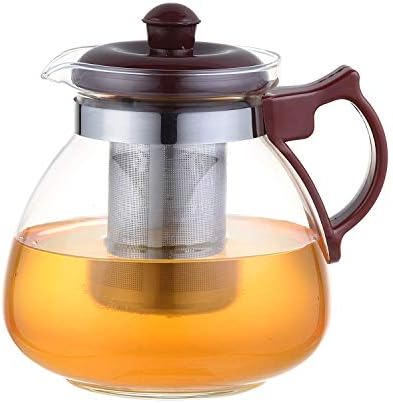 Femora Borosilikat stakleni čaj za čaj za čaj sa maroon sa cjedilom - 28,74 oz