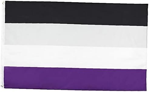 TOSSPER aseksualna zastava ponosa, živopisna boja i UV izblijed otporno sa mesingam Grommets LGBTQia Pride BANNER