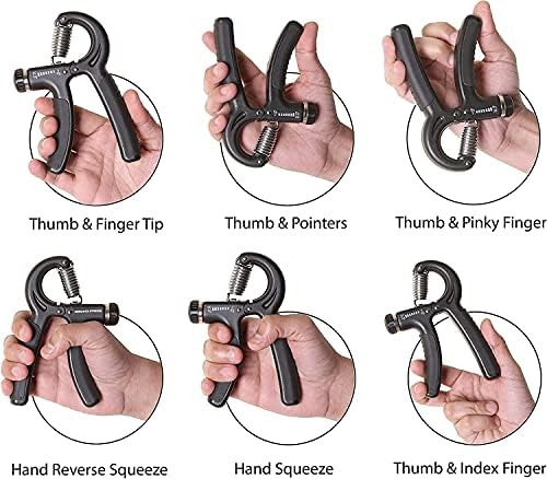 Layza Grip Forrener Exerciser-podesivi rukohvati za ruke sa oprugom od nerđajućeg čelika za jake zglobove,