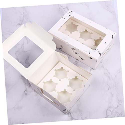 YARNOW 10kom Cupcake kutije mermerni stalak za torte Macaron kontejner Kraft kutije za kolačiće