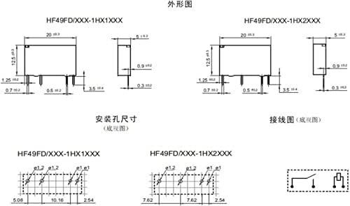 Chanwa relej 10kom HF49FD-005-1H11 HF49FD 005-1h11 zamijenite JZC-49f-005-1h1 HF49F-005-1h1