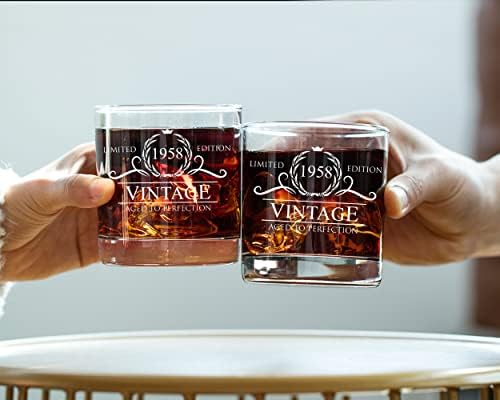 Humor SAD roba 65. rođendan pokloni za muškarce - 1958 Vintage 11 Oz Whisky Glass - 65 godina rođendan ideje