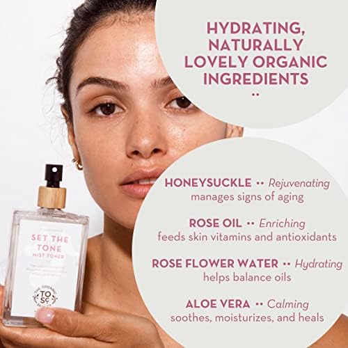 Tonik za lice | postavite ton Organic Skin Co. / Hidratantni tonik u spreju za lice / Ružina voda za lice / tonik za lice za žene i muškarce | orlovi nokti, ružino ulje, voda od cvijeta ruže i Aloe Vera