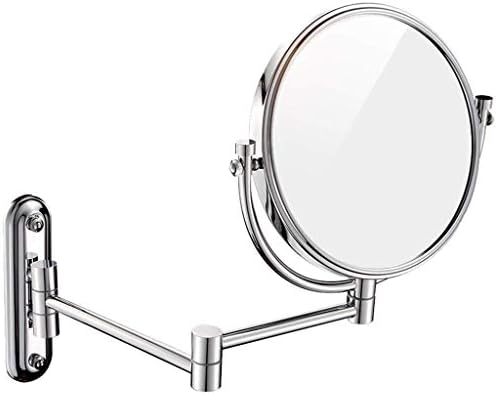 LIANXIAO-ogledalo za šminkanje rotirajuća funkcija hrom Produžno okretno ogledalo 6-inčno ogledalo za šminkanje