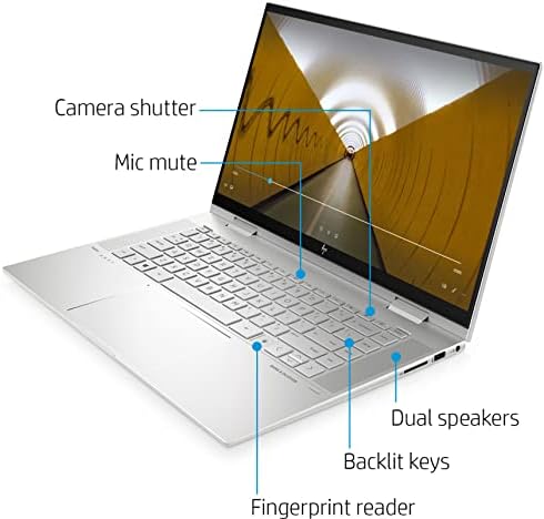 HP Envy X360 2-u-1 Laptop 2022, 15,6 FHD IPS ekran osetljiv na dodir, Intel i5-1135g7 četvorojezgarni, Iris Xe grafika, 16GB DDR4 1TB SSD, Type-C, Thunderbolt 4, WiFi 6, KB sa pozadinskim osvetljenjem, Windows 10 Home, COU 32GB USB