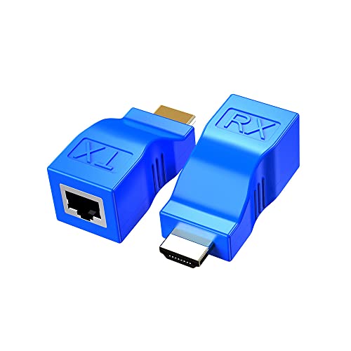 Tormichic HDMI to RJ45 adapter, 2pcs HDMI Extender predajnik i prijemnik Mrežni repetitor Pretvarač pretvarača