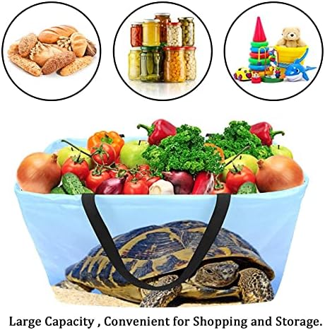 50L torbe za kupovinu Tortoise sklopiva kutija za kupovinu torba za namirnice sa ručkama, za višekratnu upotrebu
