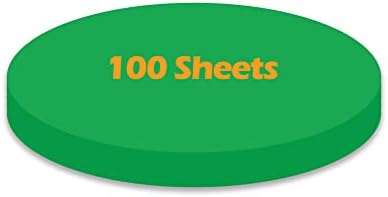Građevinski papirni krugovi za ezyid zelene boje 6 inča, origami zanatski papir 100 listova za djecu umjetnost i zanat, opskrba školskom za izradom djece