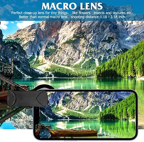 ULTECHNOVO 37mm objektiv telefonske kamere, objektiv telefona sa kopčom, 15x makro sočivo, Super makro sočiva sa objektivom za uvećanje držača kopče