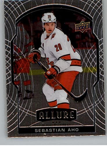 2020-21 Gornja paluba Allure # 56 Sebastian Aho Carolina Hurricanes NHL hokejaški bazni trgovački karton