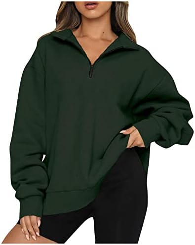 Ženska polovina zatvarača sa dukserom rever labav fit pulover dugim rukavima Ležerne prilike ležerne rame