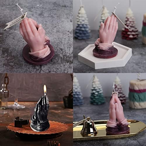3D molitvi rub kalup za svijeće, stavite ruke zajedno za blagoslov i molitveni silikonski kalup, DIY