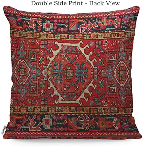 Promjenjivo bacanje jastuk za bacanje futrola antikni orijentalni turski tepih Ispis crveno - meka jastuk