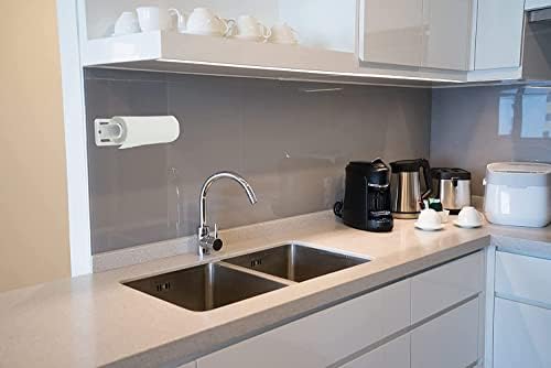DecorRack držač papirnih ručnika za montažu na zid za kuhinju i kupatilo, fleksibilan otporan na lomljenje-bez BPA-Plastika, vertikalni ili horizontalni nosač, sklopivi dozator ispod ormarića