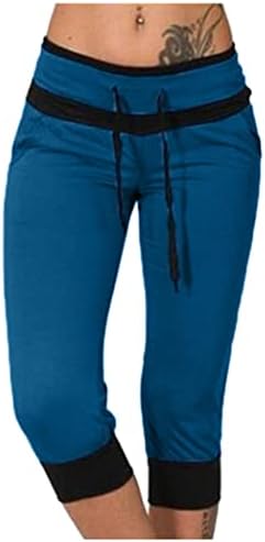 RBCulf Žene CAPRIS CROW široke nogave hlače Plus size Labavi povremeni džep visoki struk jogger dukserice joge