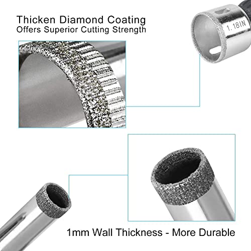Dijamantna bušilica Bit rupa za piljenje pločica 15 kom Dijamantna rupa sa testerama s bušilicama od 6mm-50mm