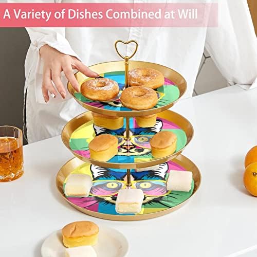 Troifed stalak za desert Cupcake Voće ploča Plastična služba za prikaz za prikaz za vjenčanje