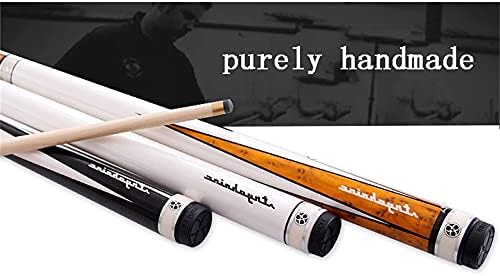 Yangbo 1/2 Split Maple Bazen Cue Stick, Bazen 57 inčni snimci, ručno rađeni snooker cue, savjeti za odrasle bazena 10mm-11,5mm-13mm / crno-bijeli goli pol / Tips10mm