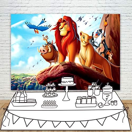 Lion King pozadina za Baby Shower 7x5 vinilne Pozadine za fotografiju Rođendanska zabava Baby Boy tuš za pozadine prilagođeno ime i godine