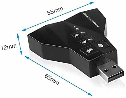 Uxzdx eksterni virtuelni 7.1 USB 3D zvučni Adapter za audio karticu Konverter kanala Laptop PC