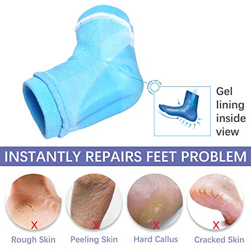 Hidratantne čarape, hidratantne / Gel čarape za petu za suhe ispucale pete, otvorene čarape, Ventilirajte gel