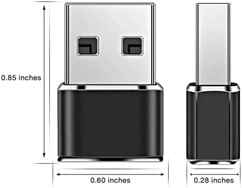 USB C ženka za USB muški kabelski adapter 2-pakovanje, tip C do USB adapter kabela punjača za iPhone