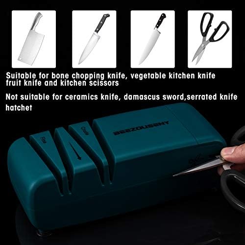 Beezouseny električni oštrač noža, 50W utikač u kuhinjskim noževima Mašina za oštrenje škara za dom i kuhara,