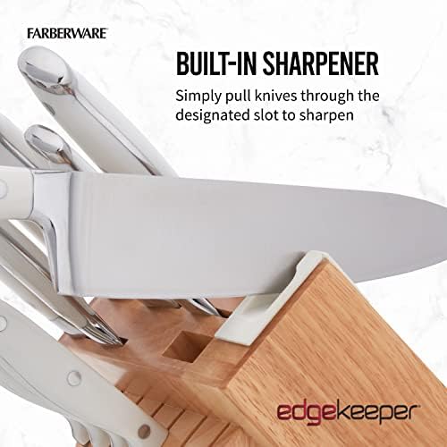 Farberware Edgekeeper profesionalni 15-dijelni kovani set noža s trostrukim zakovicama s ugrađenim