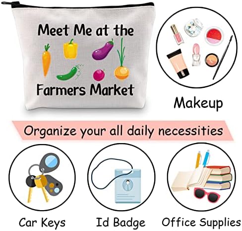 JXGZSO Funny Farmer Poklon Upoznaj me na farmeru Tržište kozmetičke torbe Trader Themed Poklon