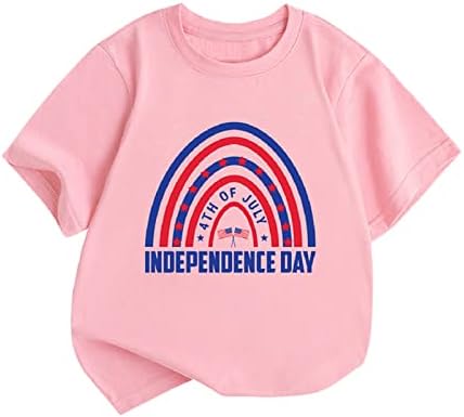 CAT i djevojke odjeću Ljeto Toddler dječaci Djevojke Kratki rukav Dan Neovisnosti Pismo Ispiši majica Vrhovi