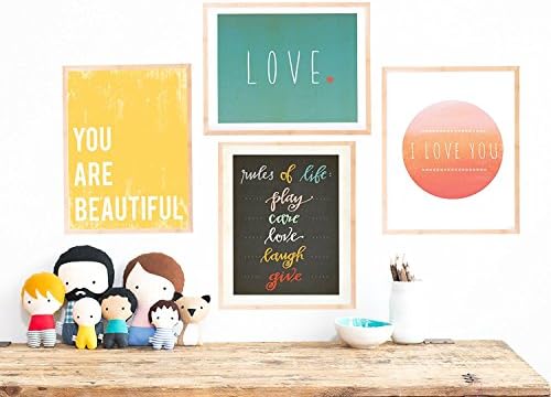 Kolekcija Rules of Life, Set od četiri zidne umjetničke grafike sa printom 12x18 inča, dekor za rasadnike, dekor dječje sobe, rodno neutralan dekor za rasadnike, soba Za bebe, dekor za igraonicu, ekološki prihvatljiv, Baby Shower
