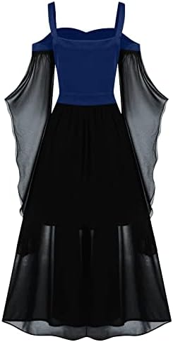 Nosite za žene 2023, žene plus veličina hladnog ramena leptir rukava čipka za Halloween Gotic haljina