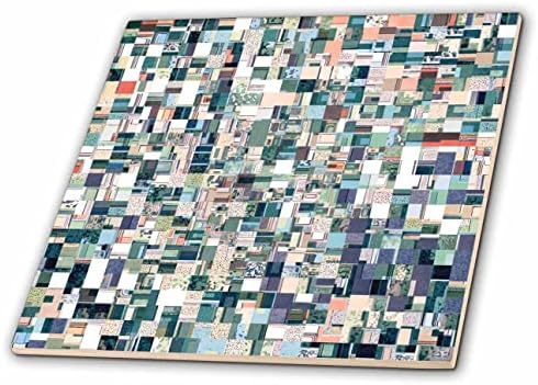 3drose geometrijska grafika sa grunge teksturom i mnogim bojama u chaos grid-Tiles