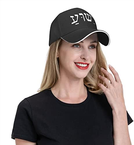 Yeshua-Isus-in-hebrejski kamiondžija Podesiva crna bejzbol kapa za muškarce Žene Sportski kapu za žene