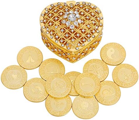 TINGKU španski Zlatni vjenčani Unity novčići Set Arras de Boda vjenčani Arras novčići ceremonija suveniri dodatna oprema sa kutijom u obliku srca