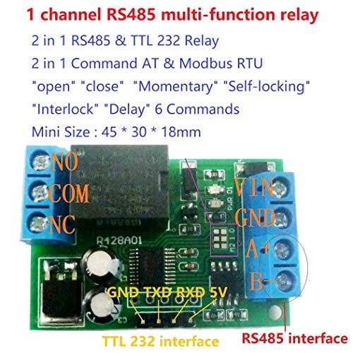 2 u 1 RS485 & RS232 na i modbus RTU relej prekidač PC USB COM UART serijski port 1 kanal 12VDC modul