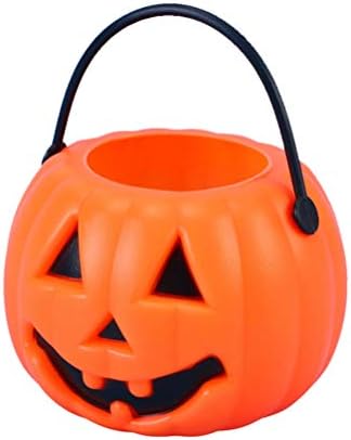 NUOBESTY Halloween Pumpkin candy Bucket, Halloween Pumpkin Bucket Trick or Treat Candy Holder Kanta Pumpkin