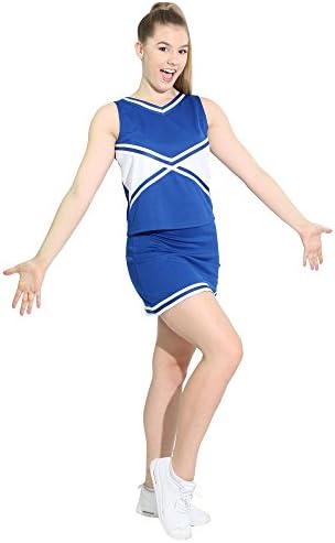 Danzcue Žene 2-boja Kick Sweetheart Cheerleaders Uniforme