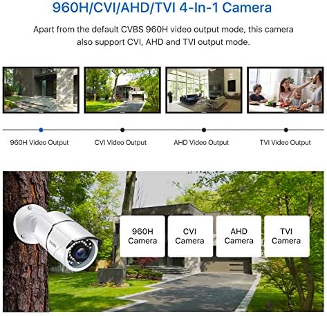 Zosi 2.0mp HD 1080p 1920TVL sigurnosna kamera na otvorenom, 36pcs LED, 120ft ir noćni vid, 105 ° prikaz ugla otporna na vremenske uvjerenje CCTV CCTV Bullet Camera