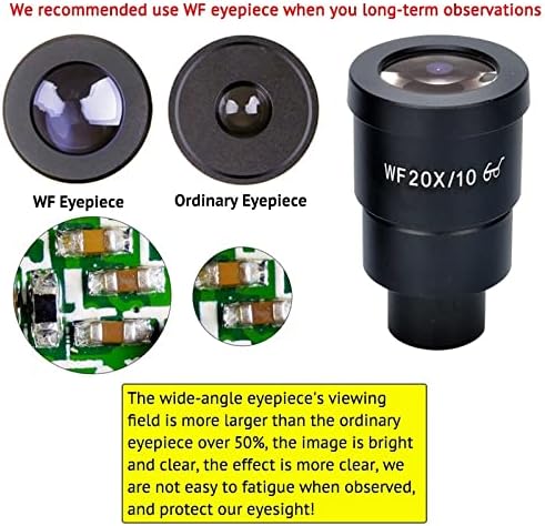 Komplet opreme za mikroskop za odrasle Wf20x biološki Stereo mikroskop okular sa Vagom ili bez