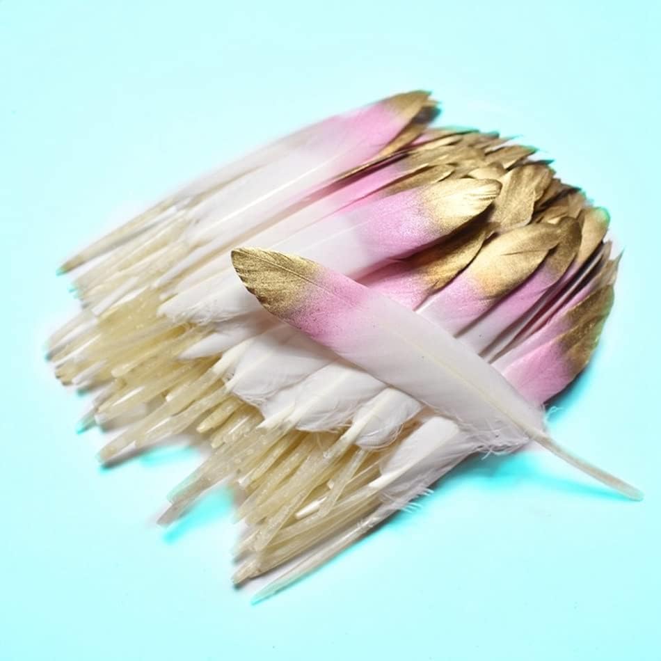 PNNERR zlatna boja pačje perje perje za izradu nakita DIY ukras za kućne zabave