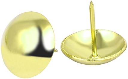 Aexit kancelarijski namještaj ekseri, vijci & pričvršćivači željezo okrugla glava renoviranje Tack kupolom Nail Gold Tone 25mm nokti Dia 5kom