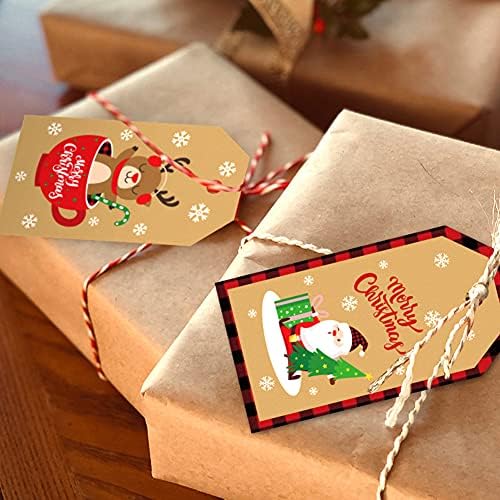 PintreeLand 50 pakovanje božićni poklon oznake sa nizom, Božić Santa do / od Poklon oznake