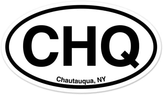 Chq Chautauqua Ny New York Oval vinil Automobilski branik naljepnica 3 x 2