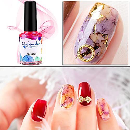 FERCAISH Blooming Set lakova za nokte, Tinta akvarel Blossom Gel za nokte mramorni gradijent Nail Art vodene